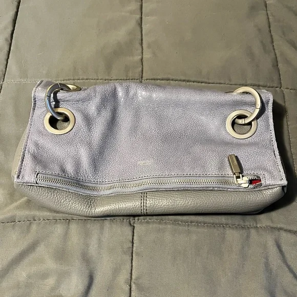 EUC Hammit VIP Meduim Montana reversible crossbody in Stingray Blue/Steel Grey